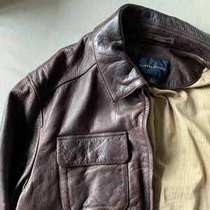 Vintage brown leather jacket